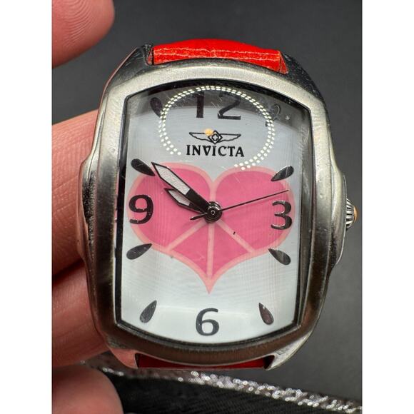 Invicta 19840 Baby Lupah Peace and Love Orange Leather Strap Women\'s Watch